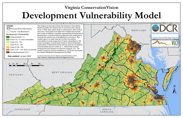 map image of VCLNA vulnerability model