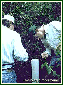photo of staff doing hydrologic monitoring