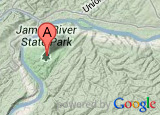 Google map thumbnail showing James River State Park's location Google map thumbnail showing James River State Park's location