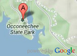 Google map thumbnail showing Occoneechee State Park's location Google map thumbnail showing Occoneechee State Park's location