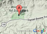 Google map thumbnail showing Wilderness Road State Park's location