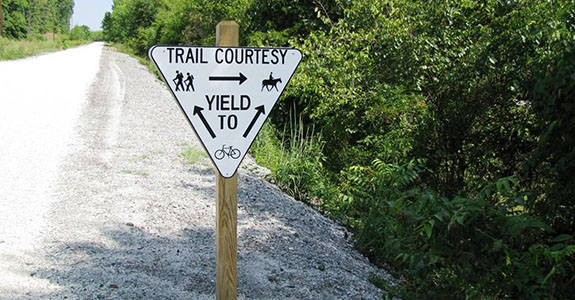crossing trail sign