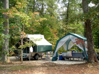 Typical campsite at James River State Park.
