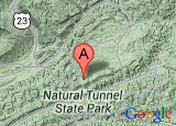 Google map thumbnail showing Natural Tunnel State Park's location