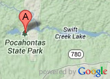 Google map thumbnail showing Pocahontas State Park's location