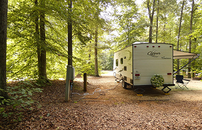 RV at a state park site