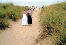 Wedding at First Landing, on the beach.