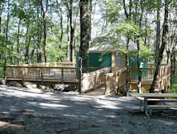 thumbnail picture of campsite at Grayson Highlands State Park.