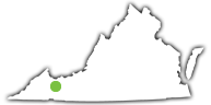 Location of Hungry Mother State Park in Virginia