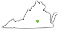 Location of Twin Lakes State Park in Virginia