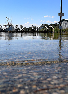 flooding along the coast