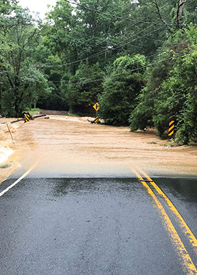 flooded road