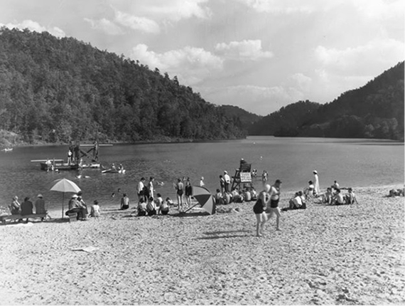 Swimming beach at Hungry Mother State Park