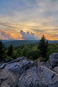 Sunset from Little Pinnacle in Grayson Highlands State Park