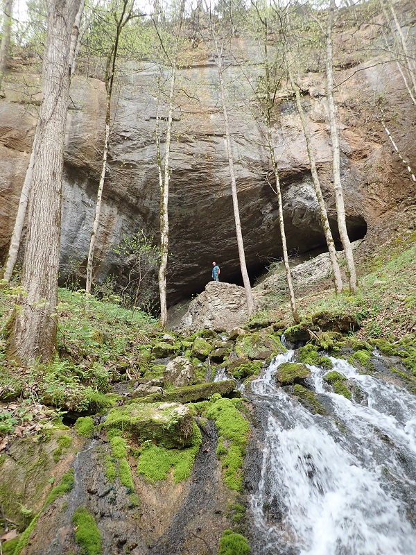 cavemouth with waterfall