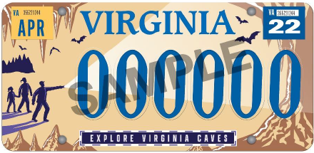 photo of cave license plate