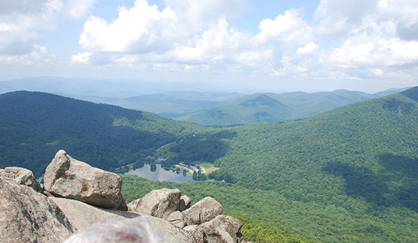View from Sharp Top Mountain at Peaks of Otter