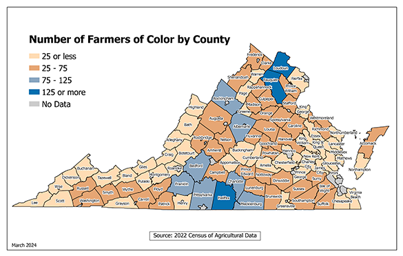 map of farmers of color