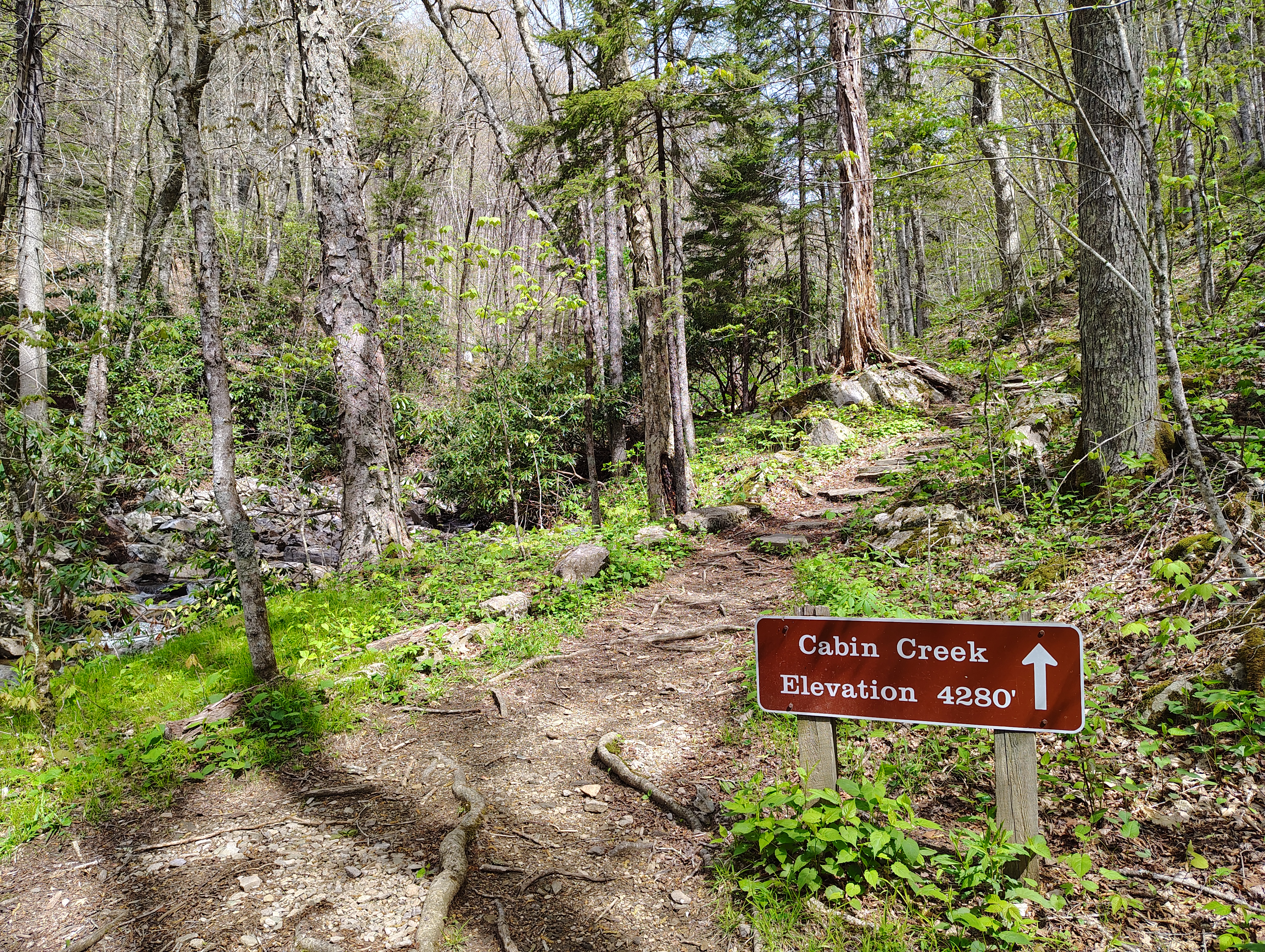trailhead sign at juncture