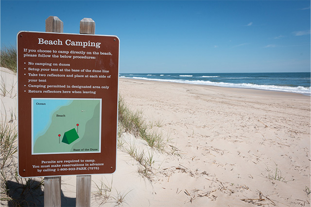 Instructions for beach camping at False Cape 