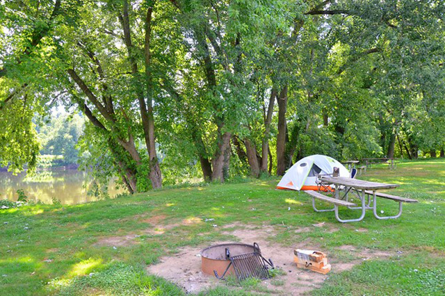 View from a campsite in Canoe Landing 