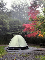 thumbnail picture of campsite at Grayson Highlands State Park.