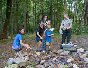 ranger teaching kids fire safety