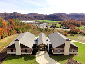 Bird's eye view of Daniel Boone Center.