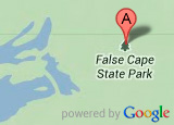 Google map thumbnail showing False Cape State Park's location