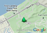 Google map thumbnail showing First Landing State Park's location