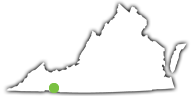 Location of Grayson Highlands State Park in Virginia