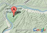 Google map thumbnail showing James River State Park's location