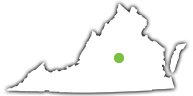 Location of James River State Park in Virginia