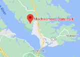 Google map thumbnail showing Machicomoco State Park's location