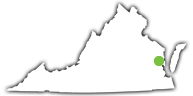 Location of Machicomoco State Park in Virginia