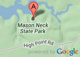 Google map thumbnail showing Mason Neck State Park's location