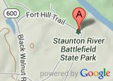 Google map thumbnail showing Staunton River Battlefield State Park's location