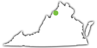 Location of Seven Bends State Park in Virginia