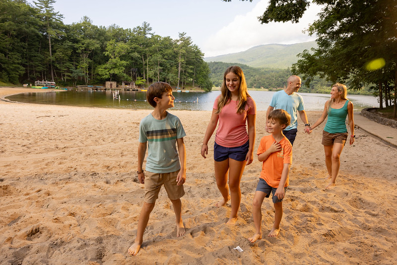 Family at Douthat State Park