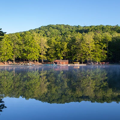 man-made lake at Hungry Mother State Park