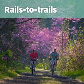 mega button for rails to trails biking