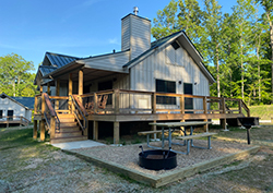 Rear view of cabins at Pocahontas State Park