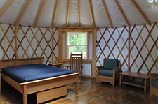 Yurt interior.