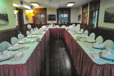 Meeting set up in the Victorian Parlor