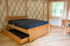 Yurt interior.