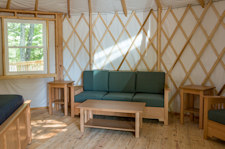 Yurt interior.